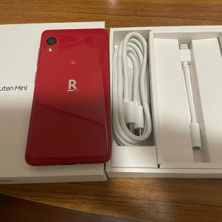 ラクテン(Rakuten)の楽天mini クリムゾンレッド　中古(スマートフォン本体)