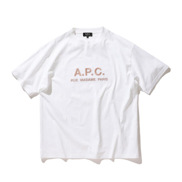 A.P.C(アーペーセー)のA.P.C. × BEAMS 別注 エンブロイダリーロゴ クルーネック Tシャツ レディースのトップス(Tシャツ(半袖/袖なし))の商品写真