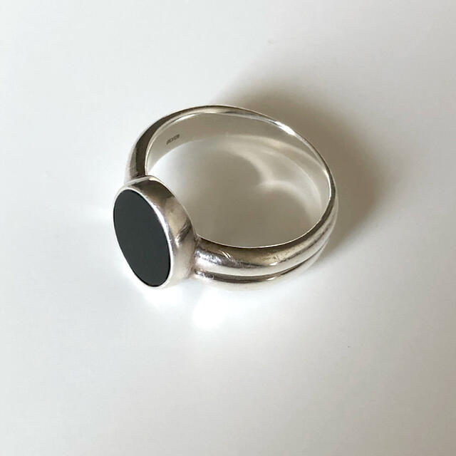 gagan onyx double silver925 ring 指輪