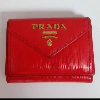 プラダ(PRADA)の即日発送！美品PRADAコンパクト三つ折り財布(財布)