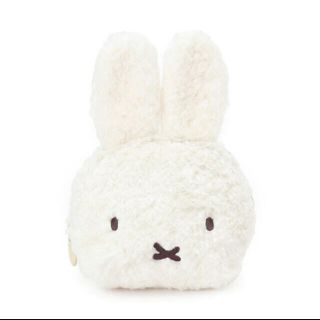 インデックス(INDEX)の【新品・未使用】miffy×index フェイクファーフェイスポーチ　ホワイト(ポーチ)