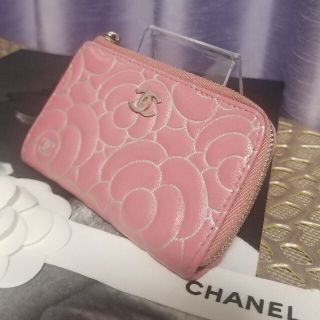 シャネル(CHANEL)の【専用】シャネル　カメリア　コインケース　キーケース☆ピンク×シルバー(コインケース)