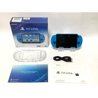 プレイステーションヴィータ(PlayStation Vita)の★美品★ PS Vita Wi-Fiモデル Bule ブルー PCH-2000(携帯用ゲーム機本体)