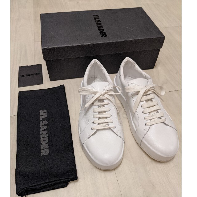 Jil Sander　ホワイトレザースニーカー