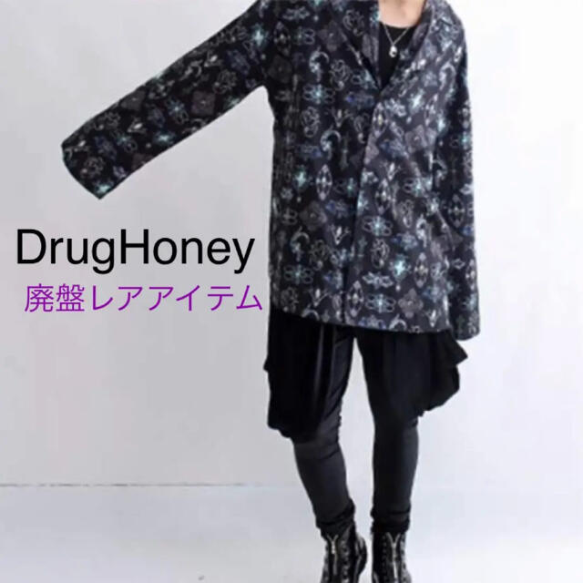 FUNKY FRUIT(ファンキーフルーツ)のDrug Honey アンティークブローチ 総柄 長袖 開襟シャツ ブラウス メンズのトップス(シャツ)の商品写真