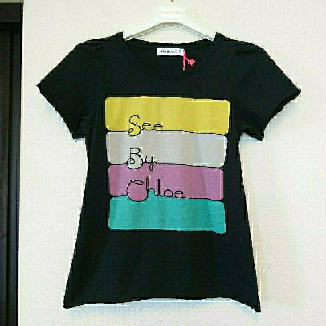 SEE BY CHLOE(シーバイクロエ)の新品、未使用 SEE BY CHLOE コットン ジャージ ロゴ Tシャツ レディースのトップス(Tシャツ(半袖/袖なし))の商品写真