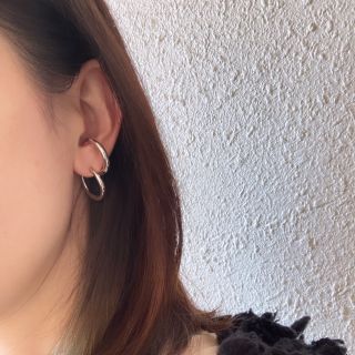 ラフシモンズ(RAF SIMONS)のdouble circle earrings / silver / #208(ピアス)