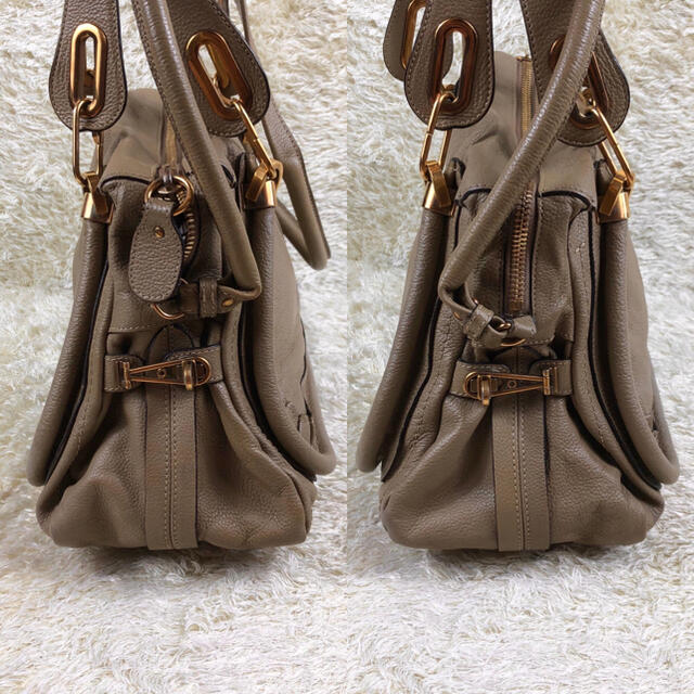 Chloe(クロエ)の美品✨クロエ パラティ 2way レザー ショルダーバッグ 金具 グレージュ レディースのバッグ(ショルダーバッグ)の商品写真