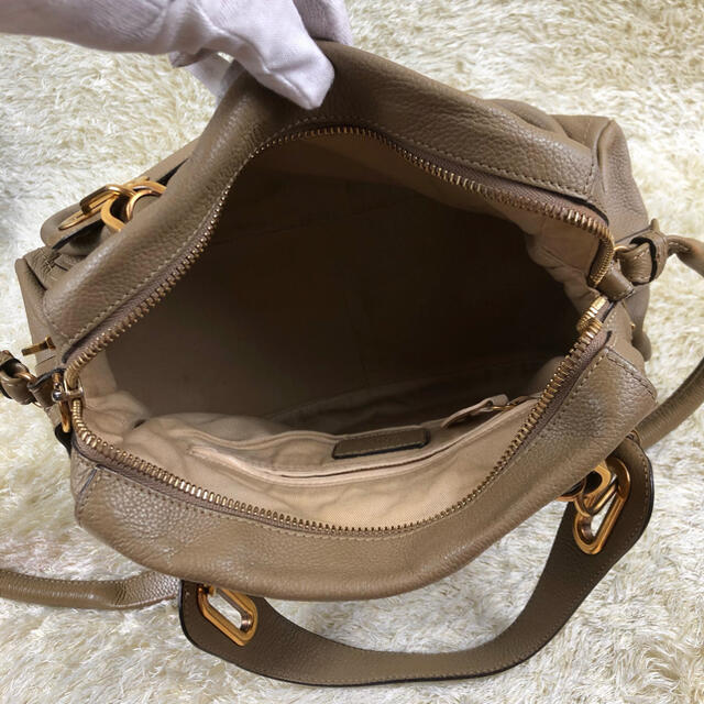 Chloe(クロエ)の美品✨クロエ パラティ 2way レザー ショルダーバッグ 金具 グレージュ レディースのバッグ(ショルダーバッグ)の商品写真