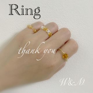 ビーズリング3点セット💛🧡(リング)