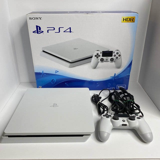 PlayStation4(プレイステーション4)のSONY ps4 本体 CUH-2100AB02 グレシャー・ホワイト エンタメ/ホビーのゲームソフト/ゲーム機本体(家庭用ゲーム機本体)の商品写真