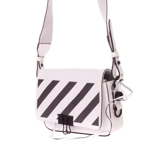 きです OFF-WHITE - OFF-WHITE ミニクリップ レザーバッグ クロス