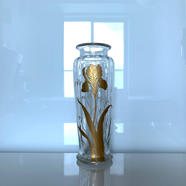 純正品特価 オールドバカラ Baccarat 優美 ✯極レア 金彩 ✯ 花瓶 ベース ロココ 花瓶