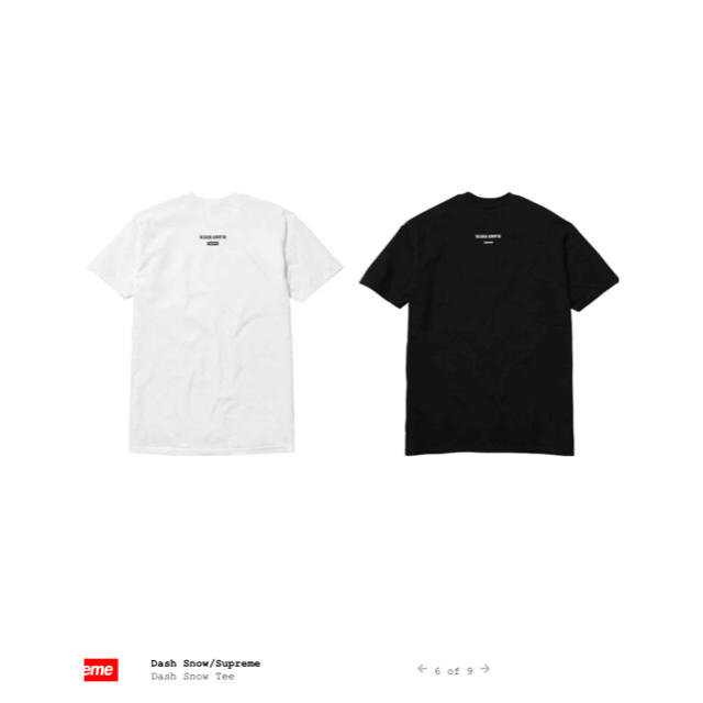 Supreme(シュプリーム)のSupreme 2016aw  Dash Snow Mサイズ 黒 メンズのトップス(Tシャツ/カットソー(半袖/袖なし))の商品写真