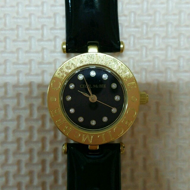 CECIL McBEE(セシルマクビー)のセシルマクビー 腕時計 黒 未使用 レディースのファッション小物(腕時計)の商品写真