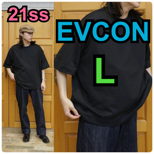 21ss EVCON WIDE S/S T SHIRT BLACK 3 L XL