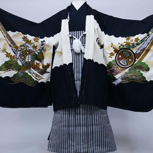 41%割引堅実な究極の 七五三 五歳 男児 羽織袴フルセット 金刺繍 黒地