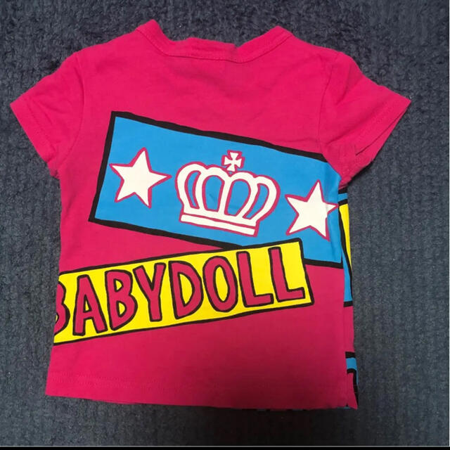 BABYDOLL(ベビードール)のベビードール ピンク半袖Tシャツ キッズ/ベビー/マタニティのベビー服(~85cm)(Ｔシャツ)の商品写真