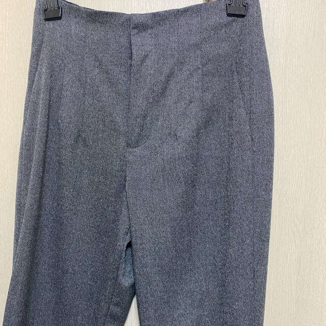 ZARA(ザラ)のZARA ハイウェストパンツ　グレーミックス　xs レディースのパンツ(カジュアルパンツ)の商品写真