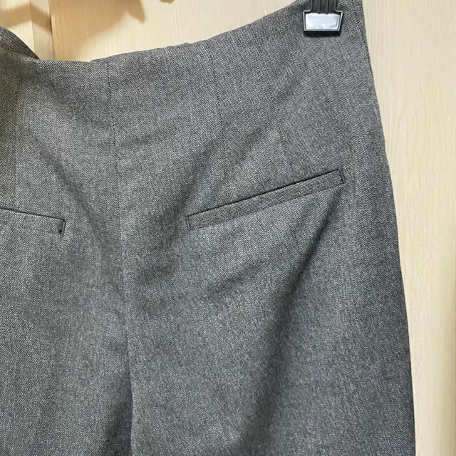 ZARA(ザラ)のZARA ハイウェストパンツ　グレーミックス　xs レディースのパンツ(カジュアルパンツ)の商品写真