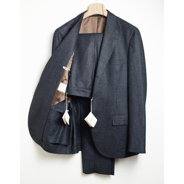 BRUNELLO CUCINELLI - ゆう様ブルネロクチネリウールカシミヤチェックスーツ50と48/上下サイズ違いの通販 by