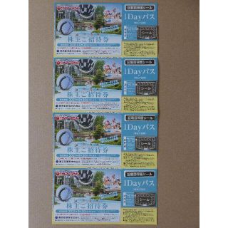 東京サマーランドご招待券×4枚　1Dayパス　東京都競馬株主優待券　(その他)