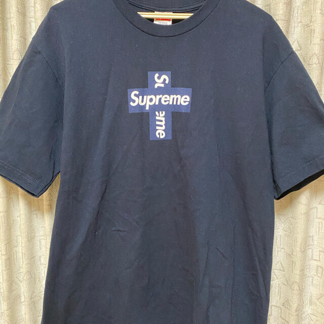 supreme クロスボックスTシャツM ネイビー