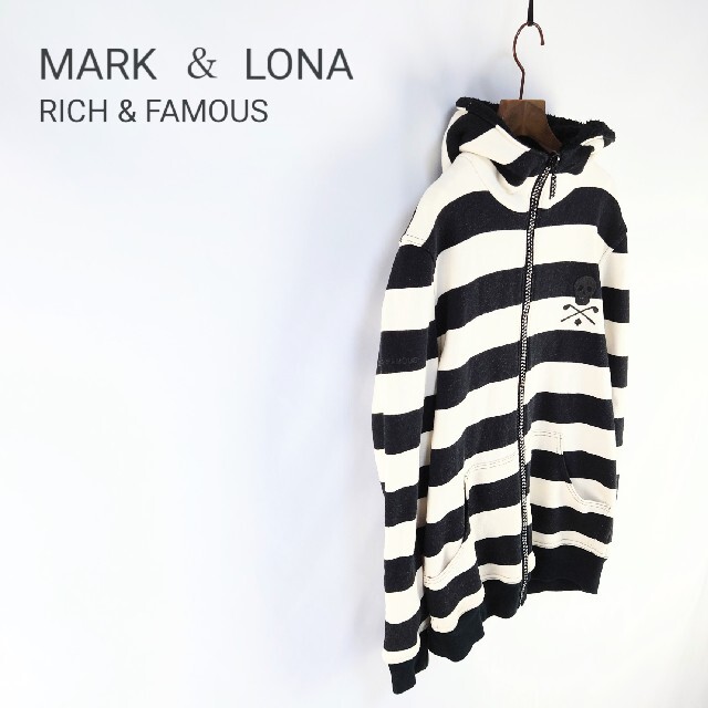 MARK&LONA(マークアンドロナ)の専用MARK ＆ LONA　ボーダーパーカー　RICH & FAMOUS レディースのトップス(パーカー)の商品写真