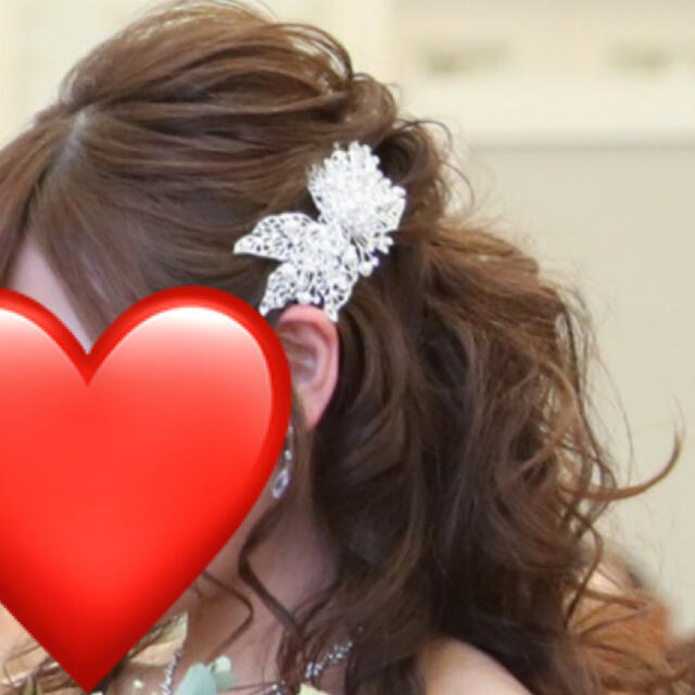 ヘアアクセサリー　結婚式 ハンドメイドのウェディング(ヘッドドレス/ドレス)の商品写真