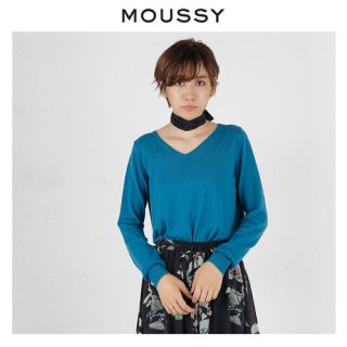 マウジー(moussy)のMOUSSY Ｖネックハイゲージニット(ニット/セーター)