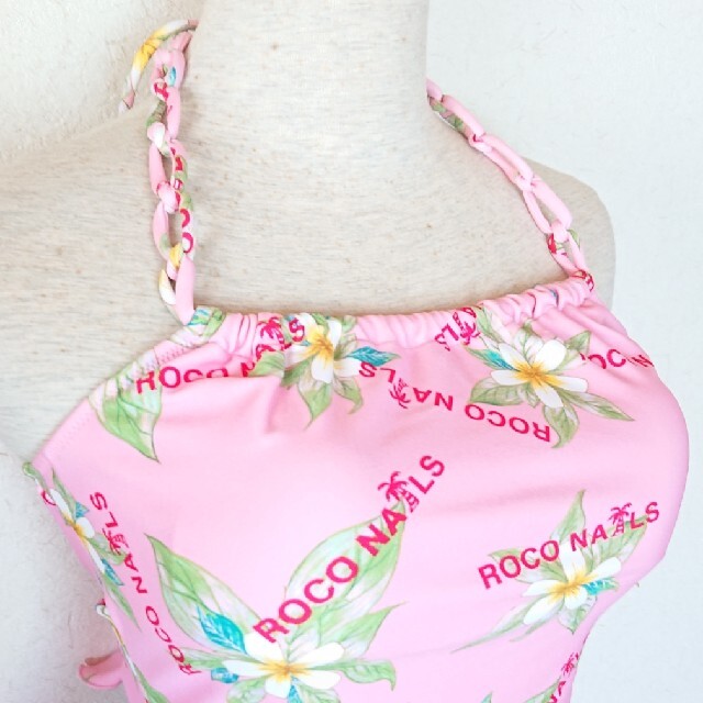 ROCO NAIL(ロコネイル)のﾛｺﾈｲﾙ 可愛い系ﾎﾙﾀｰﾈｯｸﾊﾞｯｸﾘﾎﾞﾝﾀﾝｷﾆ水着 ﾋﾟﾝｸ系 新品 レディースの水着/浴衣(水着)の商品写真