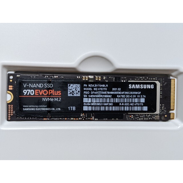 Samsung nvme SSD 970 Evo plus 1TB サムスン スマホ/家電/カメラのPC/タブレット(PCパーツ)の商品写真