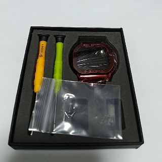 ジーショック(G-SHOCK)のジーショック レッドカラー ステンレスベゼル ケース 5610(その他)