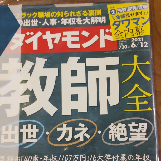 ダイヤモンド社(ダイヤモンドシャ)の週刊 ダイヤモンド 2021年 6/19号、6/12号 エンタメ/ホビーの雑誌(ビジネス/経済/投資)の商品写真