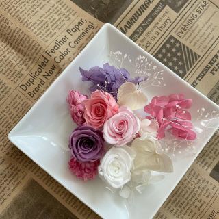 ハーバリウム　花材　プリザーブド　薔薇　花材セット(プリザーブドフラワー)