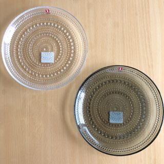 イッタラ(iittala)の新品＊ イッタラ カステヘルミ プレート　17cm グレー　クリア　2枚セット(食器)