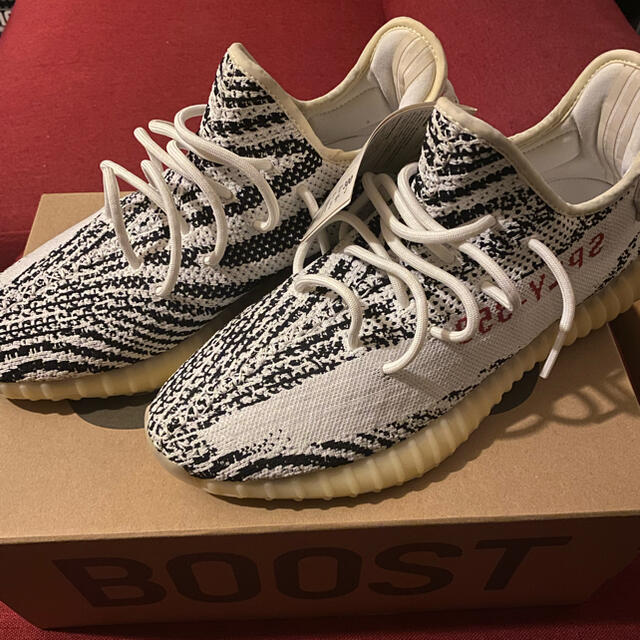 直営店に限定 - adidas YeezyBoost350 size30cm Zebra V2 スニーカー