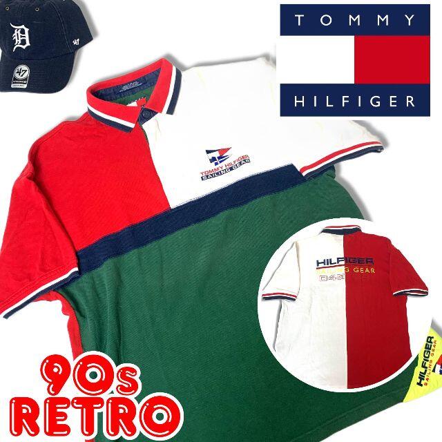 TOMMY HILFIGER(トミーヒルフィガー)の90s トミーヒルフィガー セーリングギア ポロシャツ XL Tommy メンズのトップス(ポロシャツ)の商品写真