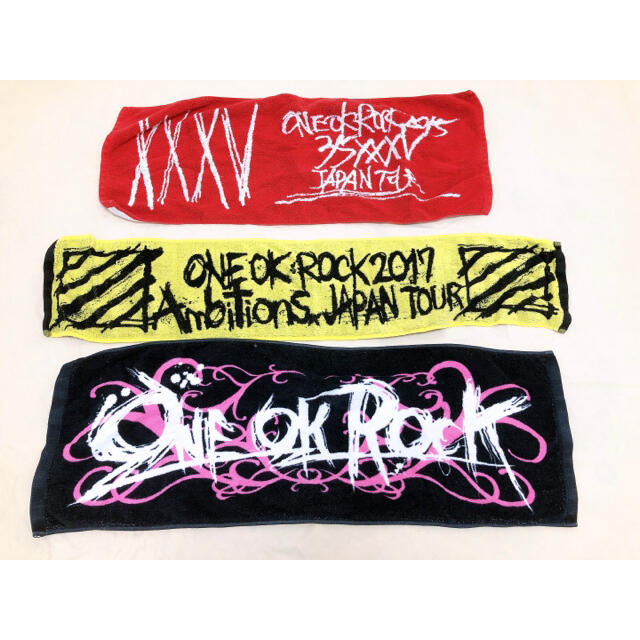 ONE OK ROCK(ワンオクロック)のONE OK ROCK タオル3枚　まとめ売り エンタメ/ホビーのタレントグッズ(ミュージシャン)の商品写真