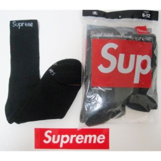 シュプリーム(Supreme)の本物 Supreme Hanes シュプリーム ヘインズ ソックス 黒 1足(ソックス)