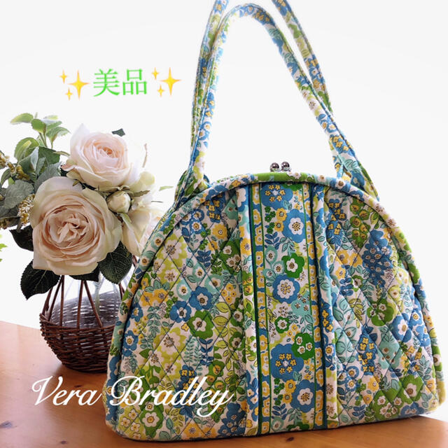 Vera Bradley(ヴェラブラッドリー)の【最終処分SALE❗️】Vera Bradley/／花柄 がま口 ハンドバッグ ハンドメイドのファッション小物(バッグ)の商品写真