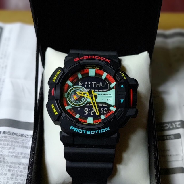 刺繍サービス バッティング手袋 G-SHOCK ブリージ-ラスタカラー GA