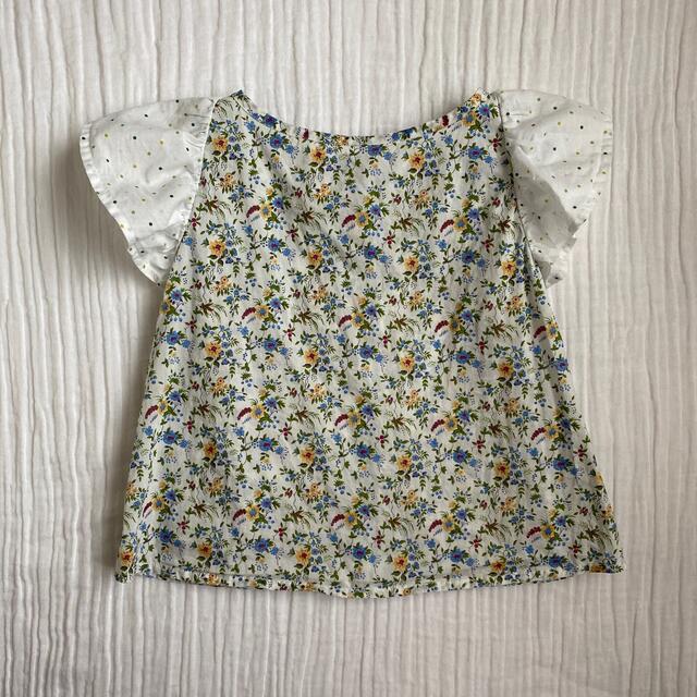 je suis en CP! リバティ 花柄 トップス Floribunda キッズ/ベビー/マタニティのキッズ服女の子用(90cm~)(ブラウス)の商品写真