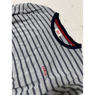 エドウィン(EDWIN)のEDWIN エドウィン　ボーダー　ロンT 長袖　グレー　L(Tシャツ/カットソー(七分/長袖))