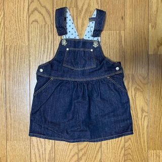 プチバトー(PETIT BATEAU)のプチバトー デニム ジャンパースカート サロペット 75cm(ワンピース)