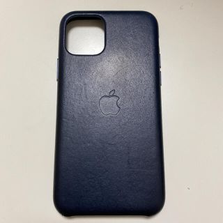 iPhone 11Pro用Apple純正レザーケース（ミッドナイトブルー）(iPhoneケース)