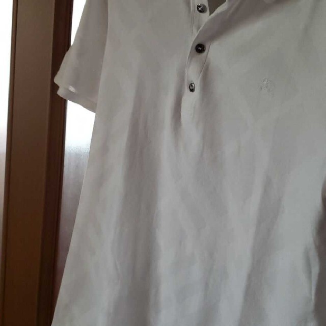 BURBERRY BLACK LABEL(バーバリーブラックレーベル)の銀ボタン  シャドウチェック柄 日本製 バーバリーブラックレーベル　 ポロシャツ メンズのトップス(ポロシャツ)の商品写真