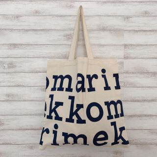 マリメッコ(marimekko)のマリメッコロゴ レディース トート バッグ エコ 北欧 オーガニックコットン 鞄(トートバッグ)