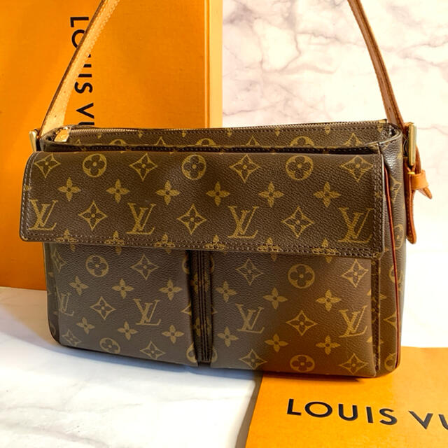 LOUIS VUITTON ショルダーバッグ ヴィバシテGM エベヌ モノグラム