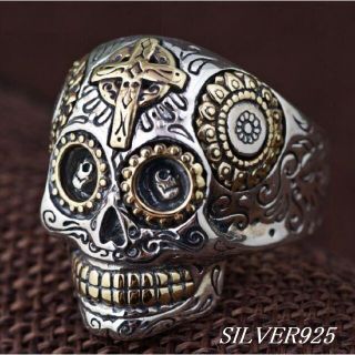 Skull"スカル"　リング　Silver 925 Diamond